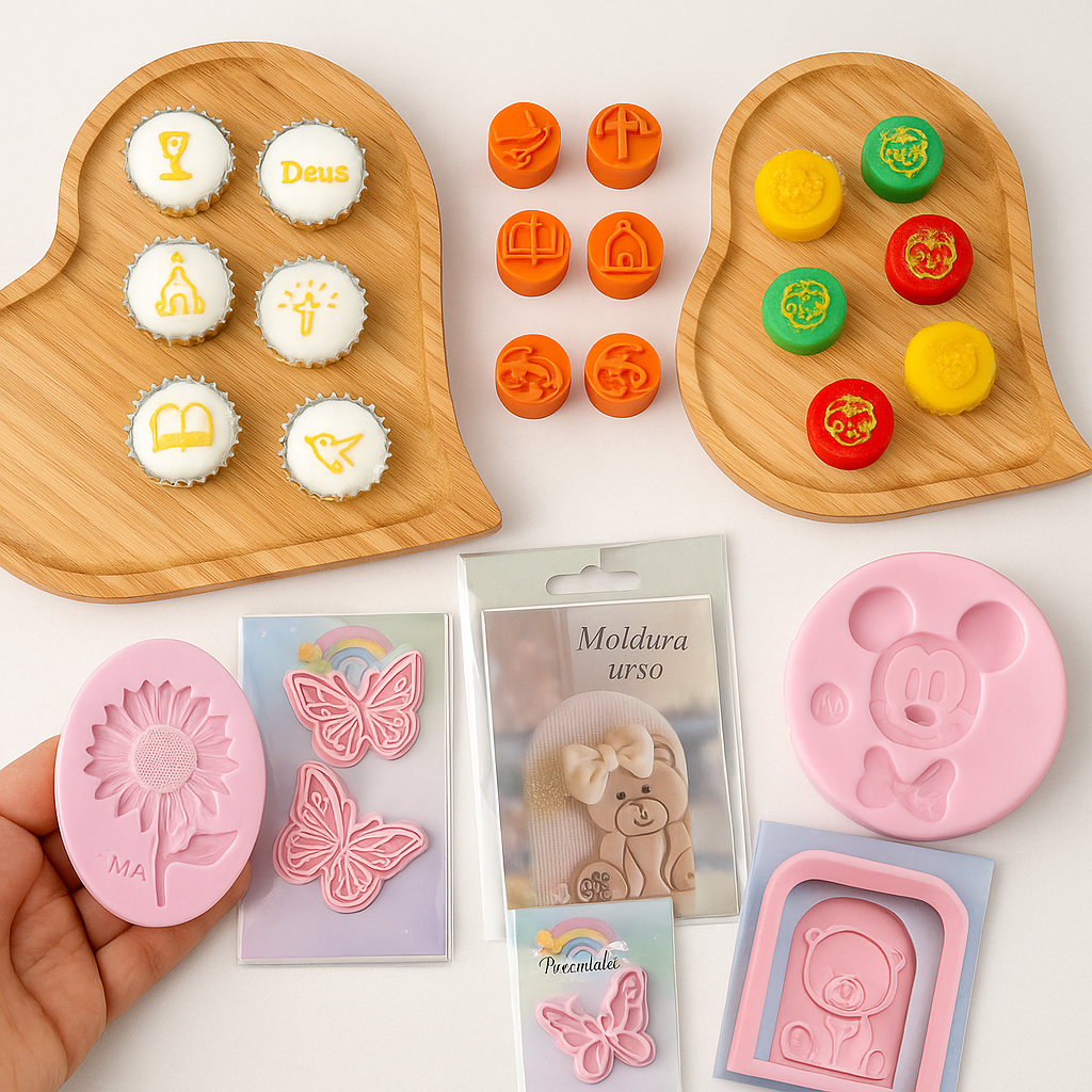Silicone moulds, Cookie cutters, Sweet stamp sets